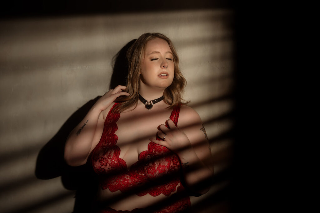 An Image of a women in creative lighting at Apricot Aura Melbourne